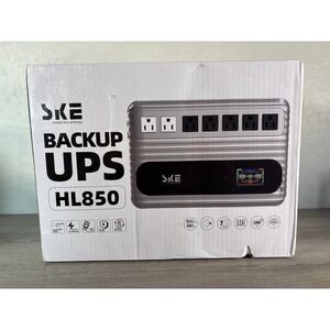 SKE HL850 Backup UPS 850VA 480W 7 Outlets LCD Display AVR USB Type-C New